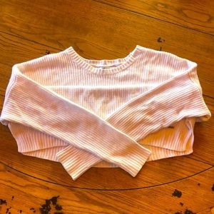 Pure white knit sweater